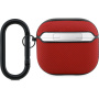 Lacoste Petit Pique Croc Logo Patch obal s karabínou pre AirPods 4 / 5 - červený