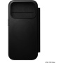 Nomad Modern Leather Folio flipové puzdro s MagSafe pre iPhone 17 Pro - čierne