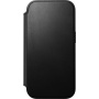 Nomad Modern Leather Folio flipové puzdro s MagSafe pre iPhone 17 Pro - čierne