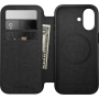 Nomad Modern Leather Folio flipové puzdro s MagSafe pre iPhone 17 - hnedé