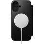Nomad Modern Leather Folio flipové puzdro s MagSafe pre iPhone 17 - čierne