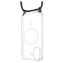 FIXED MagPure Neck transparentný kryt so šnúrkou a MagSafe pre iPhone 17 - čierny