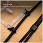 FIXED MagPure Neck transparentný kryt so šnúrkou a MagSafe pre iPhone 17 Pro - čierny