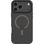 Tactical Hyperstealth 2.0 transparentný kryt s hnedým MagSafe pre iPhone 17 Pro Max - čierny