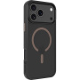 Tactical Hyperstealth 2.0 transparentný kryt s hnedým MagSafe pre iPhone 17 Pro Max - čierny