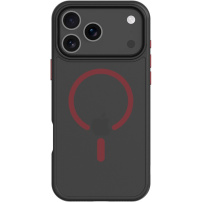 Tactical Hyperstealth 2.0 transparentný kryt s červeným MagSafe pre iPhone 17 Pro Max - čierny