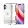 Spigen Ultra Hybrid S transparentný kryt so stojanom a MagSafe pre iPhone 17 - číry