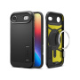Spigen Tough Armor T odolný kryt so stojanom a MagSafe pre iPhone Air - čierny