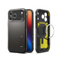 Spigen Tough Armor T odolný kryt so stojanom a MagSafe pre iPhone 17 Pro - tmavo šedý