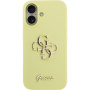 Guess 4G Metal Logo silikónový kryt pre iPhone 17 - neónovo žltý
