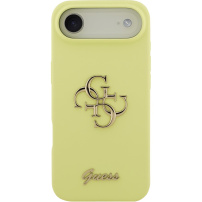 Guess 4G Metal Logo silikónový kryt pre iPhone Air - neónovo žltý