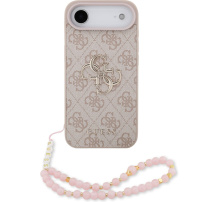 Guess 4G Metal Logo Strap kryt s pútkom pre iPhone Air - ružový