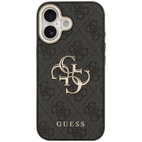 Guess 4G Metal Logo Gold Frame kryt pre iPhone 17 - sivý