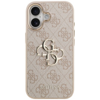 Guess 4G Metal Logo Gold Frame kryt pre iPhone 17 - ružový