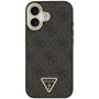 Guess 4G Triangle Logo Gold Frame kryt s MagSafe pre iPhone 17 - sivý