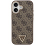 Guess 4G Triangle Logo Gold Frame kryt s MagSafe pre iPhone 17 - hnedý