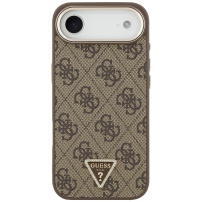 Guess 4G Triangle Logo Gold Frame kryt s MagSafe pre iPhone Air - hnedý