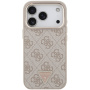 Guess 4G Triangle Logo Gold Frame kryt s MagSafe pre iPhone 17 Pro Max - ružový