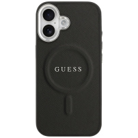 Guess Saffiano kryt s MagSafe pre iPhone 17 - čierny