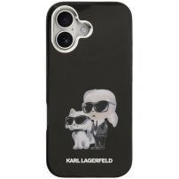 Karl Lagerfeld IML Aquarelle Karl and Choupette kryt pre iPhone 17 - čierny