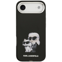 Karl Lagerfeld IML Aquarelle Karl and Choupette kryt pre iPhone Air - čierny
