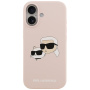 Karl Lagerfeld Double Heads silikónový kryt s MagSafe pre iPhone 17 - ružový
