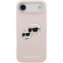 Karl Lagerfeld Double Heads silikónový kryt s MagSafe pre iPhone Air - ružový