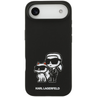 Karl Lagerfeld K&CH Sketch silikónový kryt s MagSafe pre iPhone Air - čierny