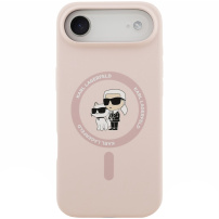 Karl Lagerfeld Karl and Choupette silikónový kryt s MagSafe pre iPhone Air - ružový