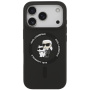 Karl Lagerfeld Karl and Choupette silikónový kryt s MagSafe pre iPhone 17 Pro - čierny