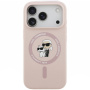 Karl Lagerfeld Karl and Choupette silikónový kryt s MagSafe pre iPhone 17 Pro - ružový