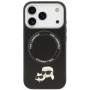 Karl Lagerfeld Karl and Choupette Heads Pins kryt s MagSafe pre iPhone 17 Pro Max - čierny