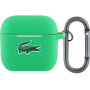 Lacoste Croc Logo silikónový obal s karabínou pre AirPods 4 / 5 - zelený