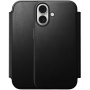 Nomad Modern Leather Folio flipové puzdro s MagSafe pre iPhone 17 - čierne