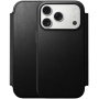 Nomad Modern Leather Folio flipové puzdro s MagSafe pre iPhone 17 Pro - čierne