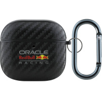 Oracle Red Bull Racing obal so vzorom karbónových vlákien pre AirPods 4 / 5 - čierny