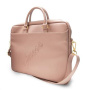 Guess Saffiano Vintage Script taška pre MacBook do 16" - ružovozlatá