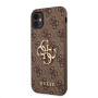 Guess 4G Metal Logo kryt pre iPhone 11 - hnedý