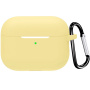 Ochranný silikónový obal s karabínou pre AirPods Pro 3 - žltý