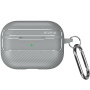 Obal so vzorom karbónových vlákien pre AirPods Pro 3 - sivý