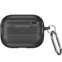 Obal so vzorom karbónových vlákien pre AirPods Pro 3 - čierny