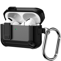 Super odolný obal s karabínou pre AirPods Pro 3 - čierny