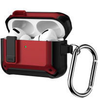 Super odolný obal s karabínou pre AirPods Pro 3 - červený