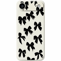 Ochranný kryt so vzorom mašličiek pre iPhone Air - béžový