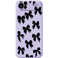 Ochranný kryt so vzorom mašličiek pre iPhone Air - fialový
