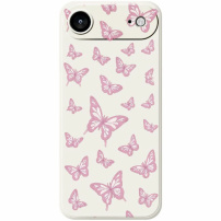 Ochranný kryt so vzorom motýľov pre iPhone Air - béžový