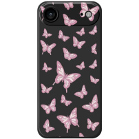 Ochranný kryt so vzorom motýľov pre iPhone Air - čierny