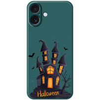 Ochranný kryt s halloweenskym vzorom pre iPhone 17 - petrolejový