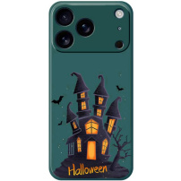 Ochranný kryt s halloweenskym vzorom pre iPhone 17 Pro Max - petrolejový