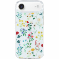 Trblietavý transparentný kryt pre iPhone Air - rozkvitnutá lúka